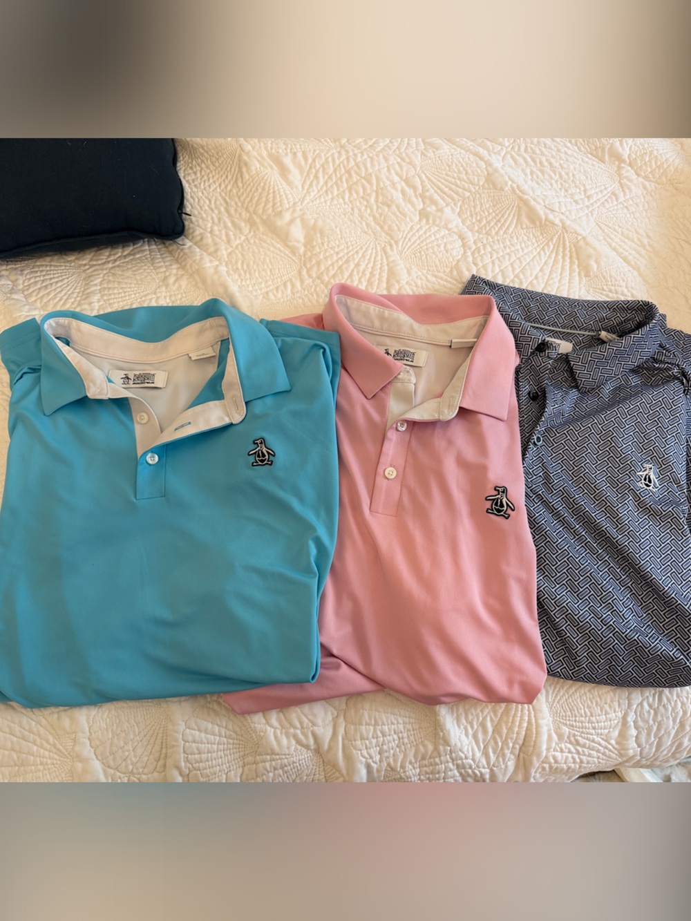 Vineyard Vines Men’s Short-Sleeve Polo - Aqua, Pink, Navy Pattern